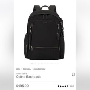 Tumi Black Men's Travel Backpack with Multiple Zip Pockets